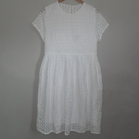 Lane Bryant Eyelet Midi Fit & Flare Dress H10673 - Picture 2 of 12